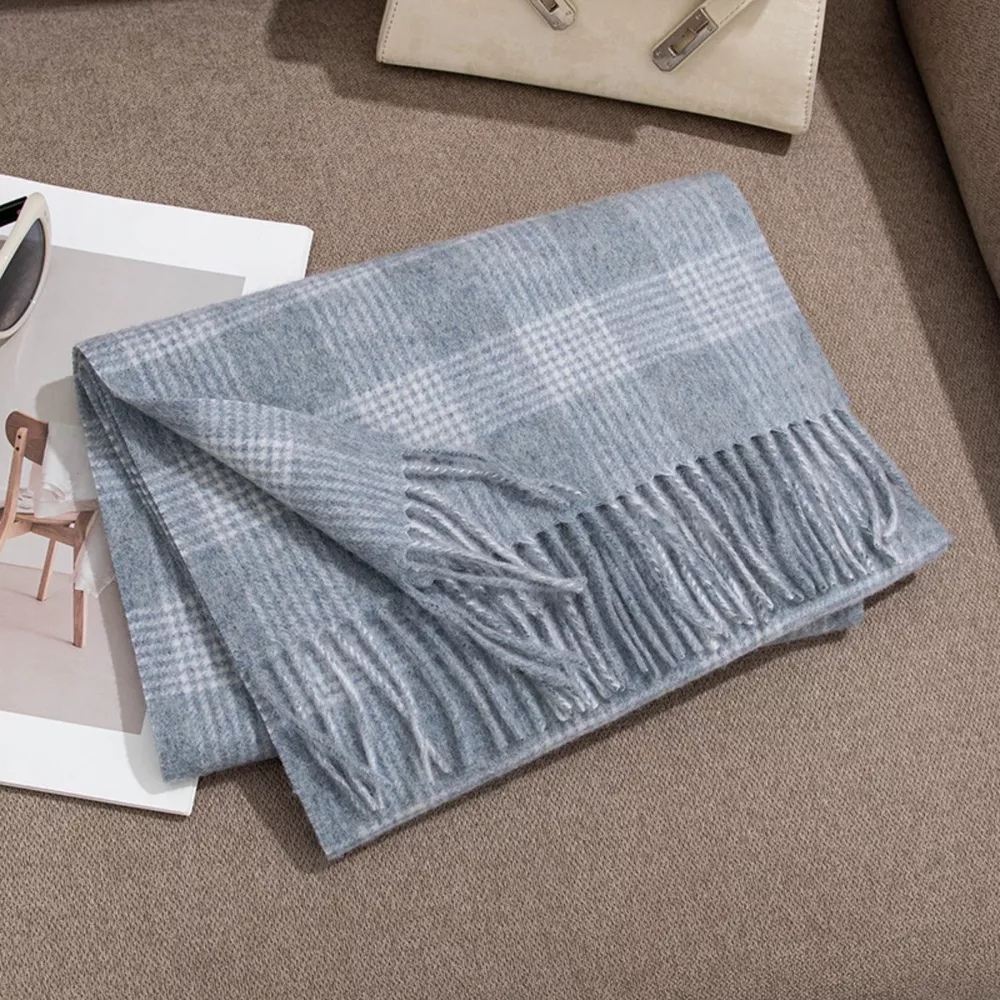 Plaid Fringe Scarf, image 4