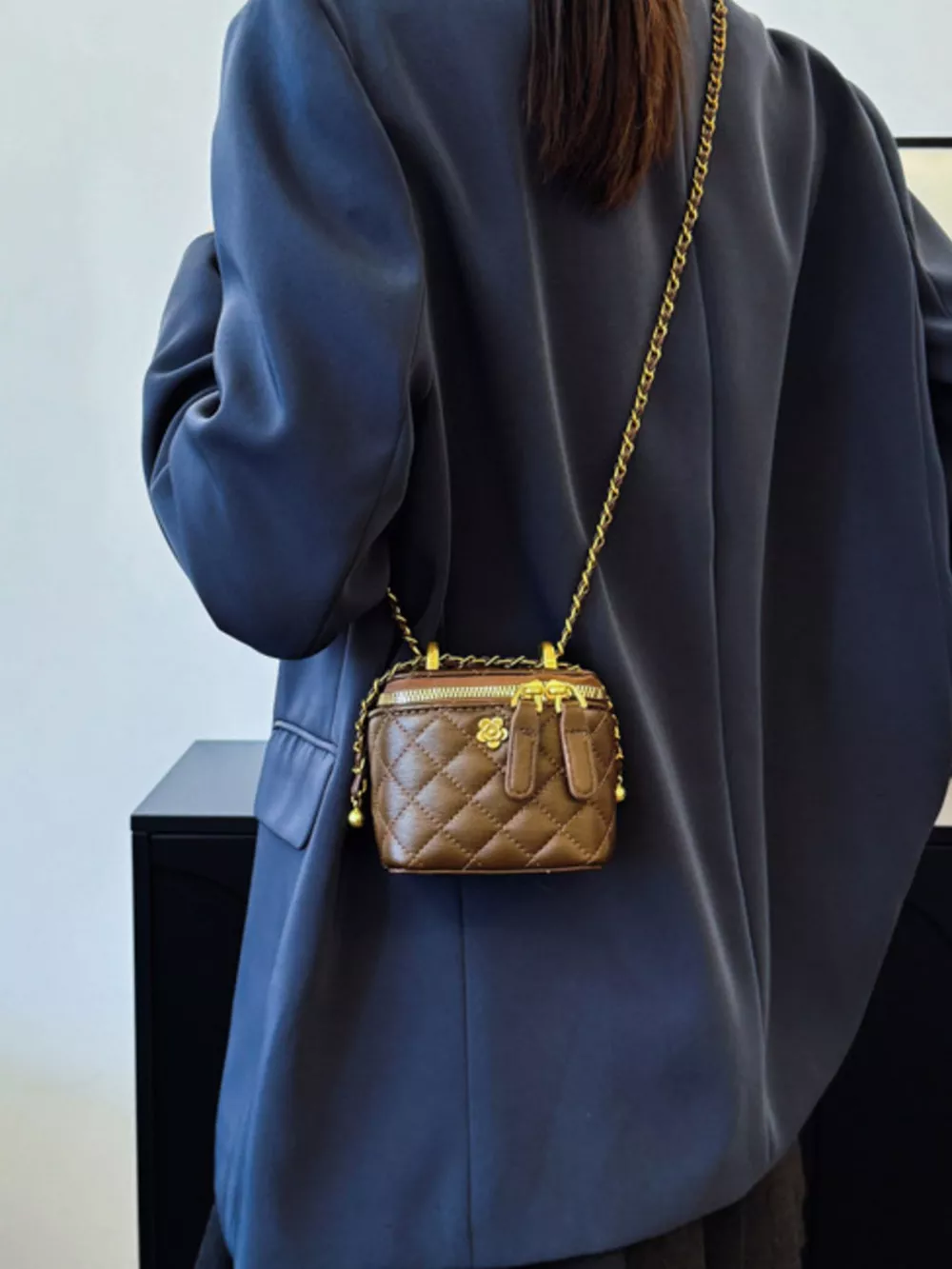 Quilted Chain Strap Crossbody Bag, image 6