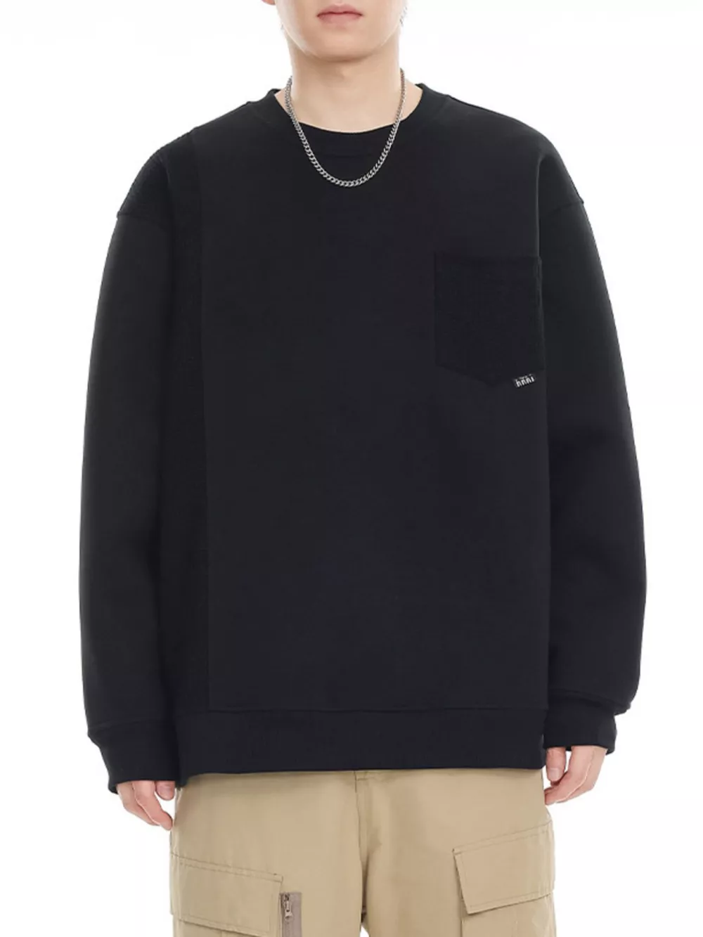 Men's Plus Size Casual Round Neck Long Sleeve Sweatshirt