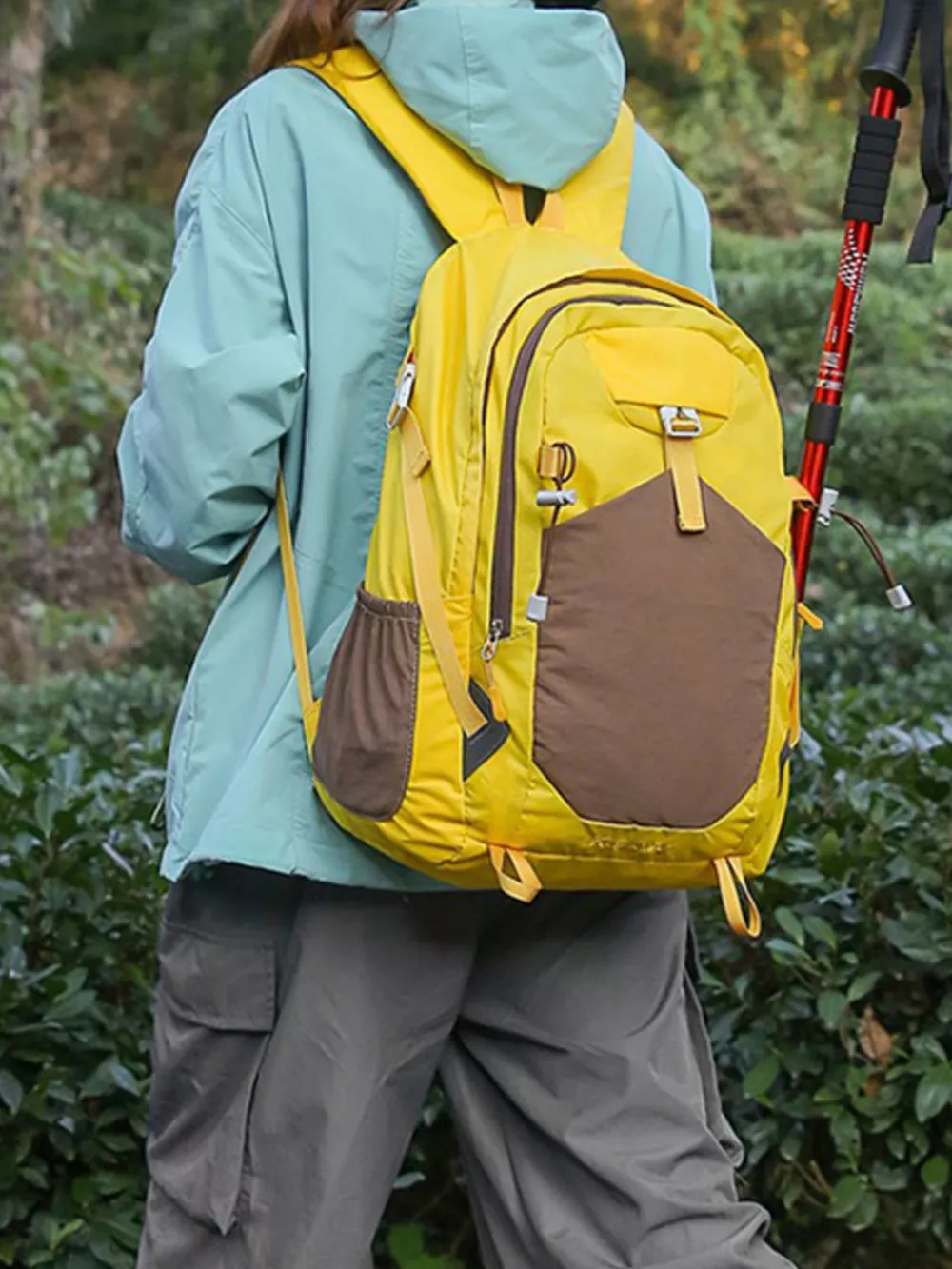 Lightweight Color Block Backpack Bag, image 2