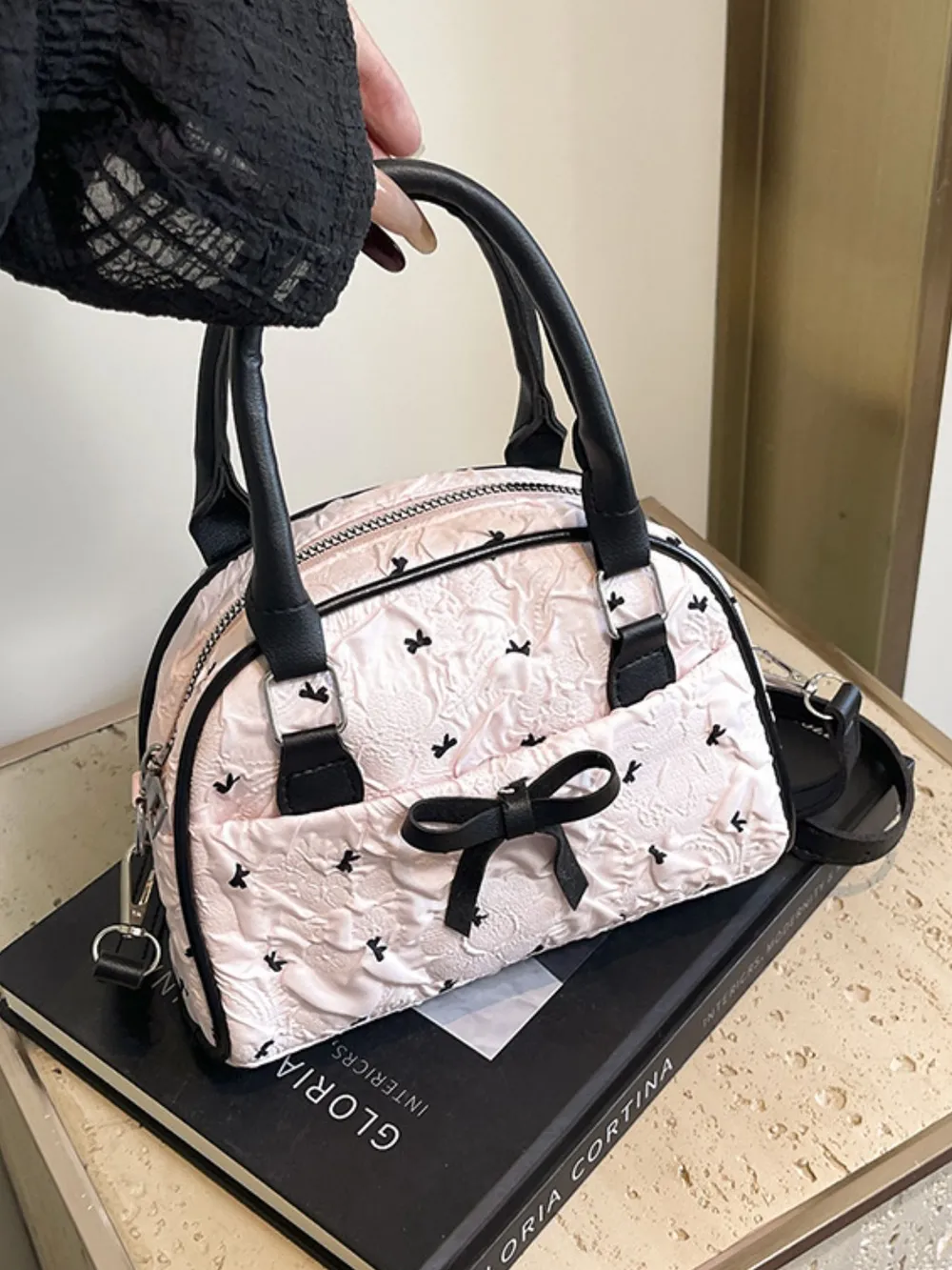 Ruched Bow Crossbody Bag, image 9