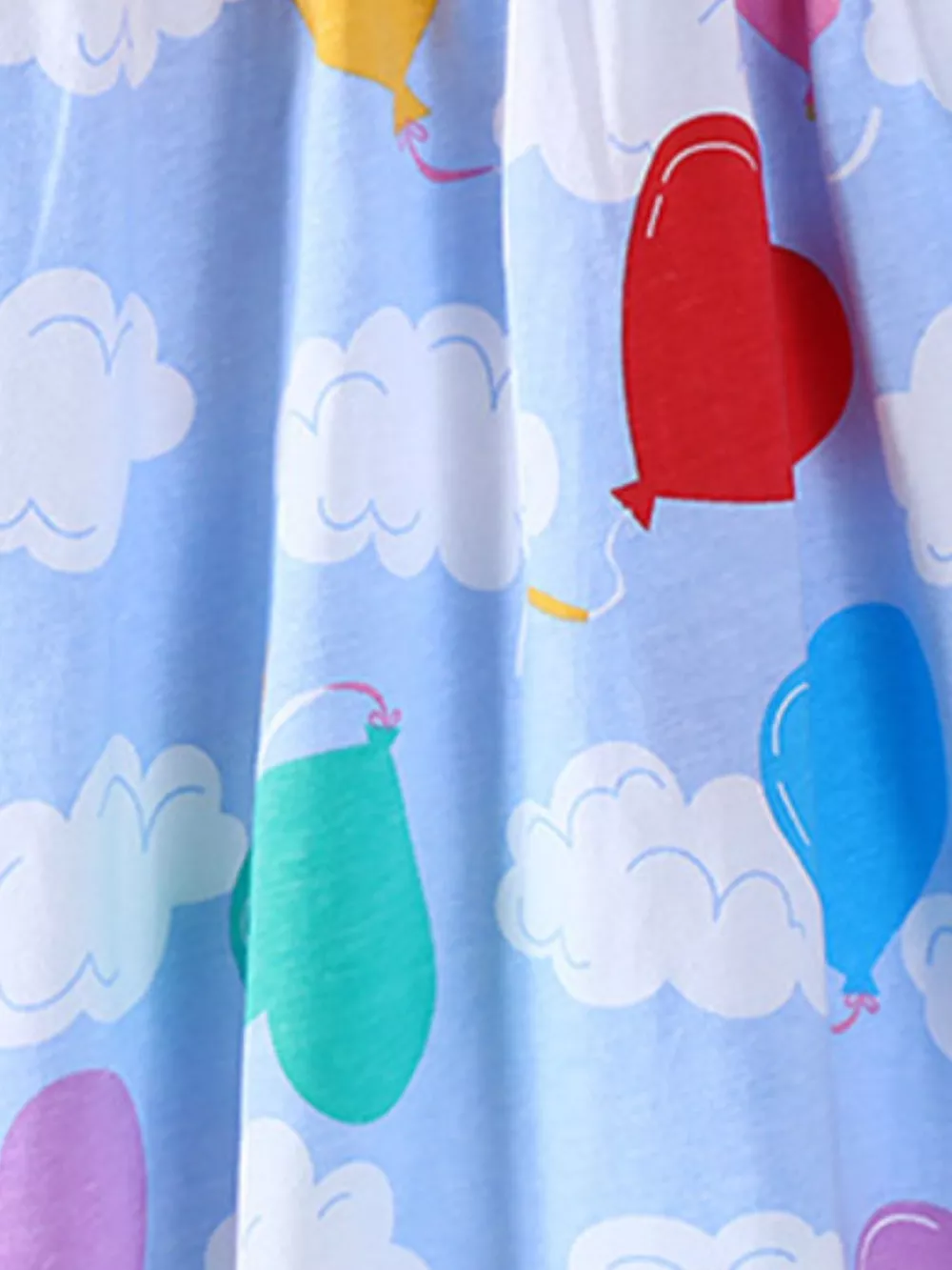 Children's Heart Balloon Print Short Sleeve Dress, image 2