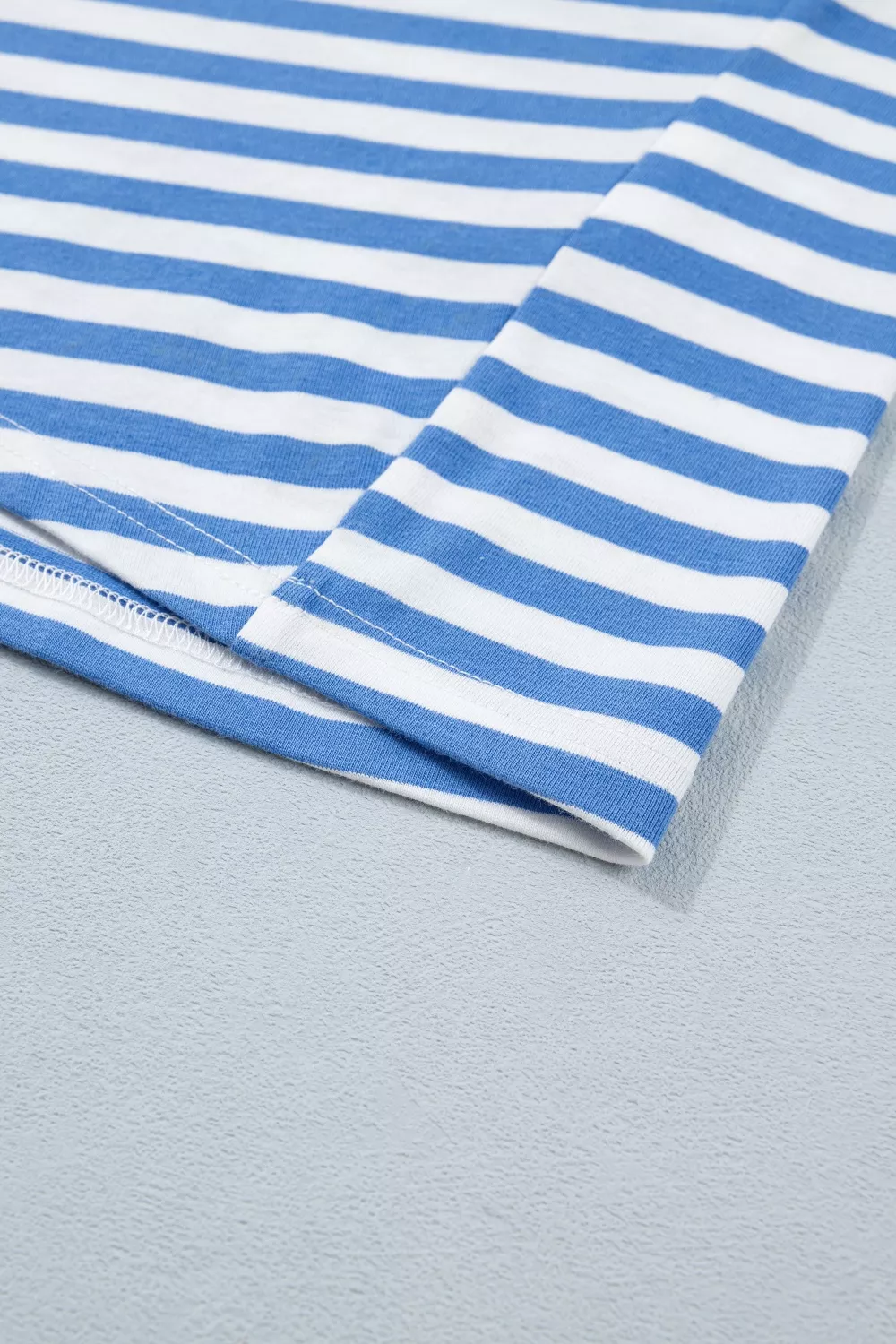 Stripe Nautical Tie Contrast Trim Round Neck T Shirt Mini Dress, image 8
