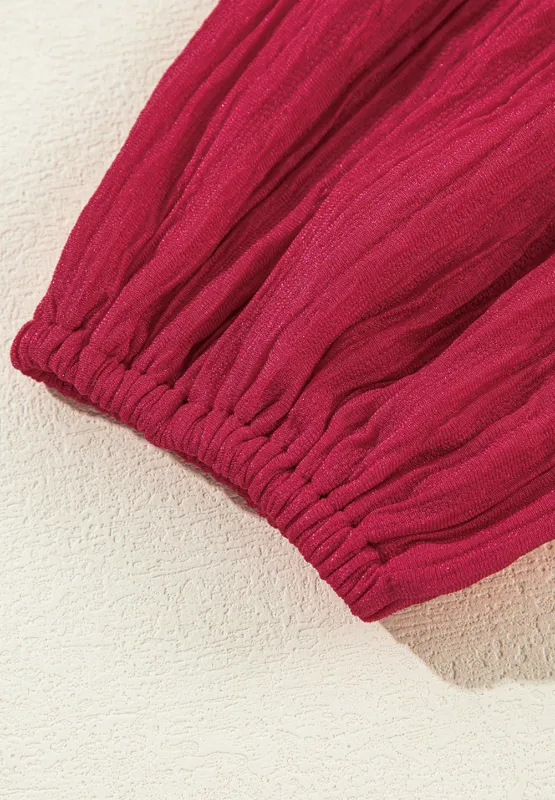 Frill Notched Long Sleeve Dress, image 2