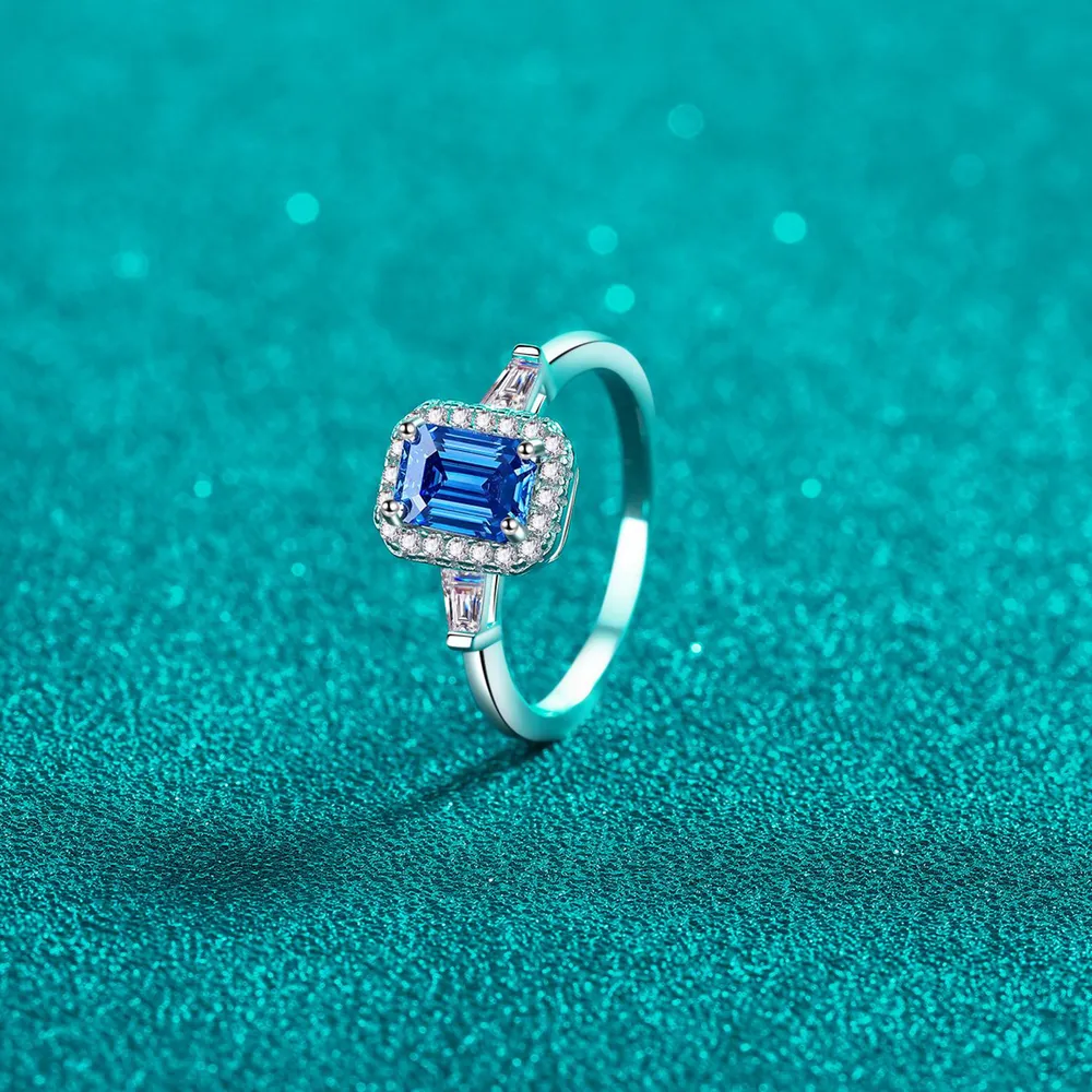 1 Carat Moissanite 925 Sterling Silver Ring, image 9
