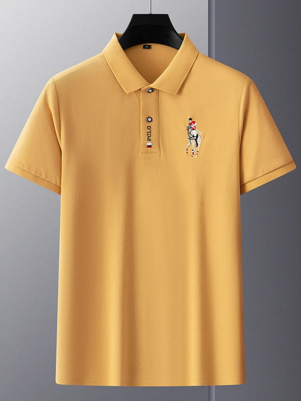 Men's Plus Size Short Sleeve Collared Neck Polo, image 5