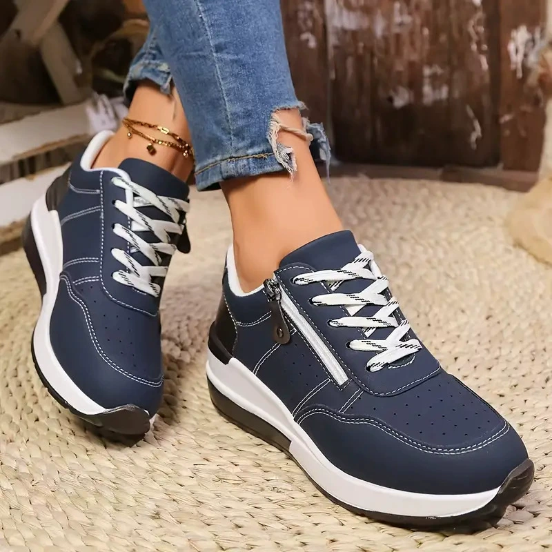 Round Toe Lace Up Sneakers, image 4