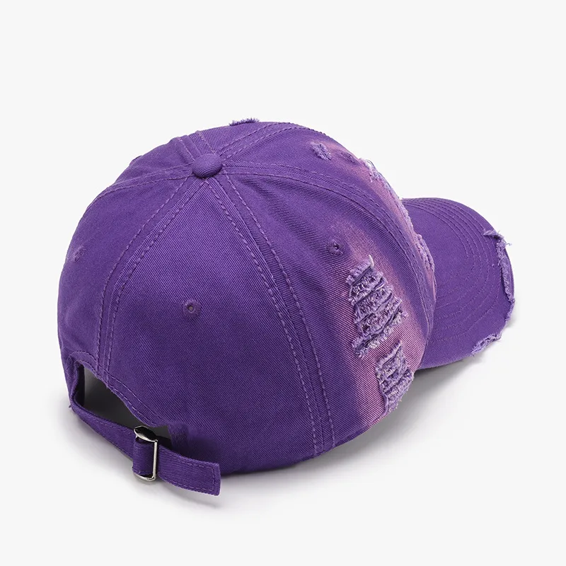 Distressed Adjustable Cotton Baseball Cap, image 7