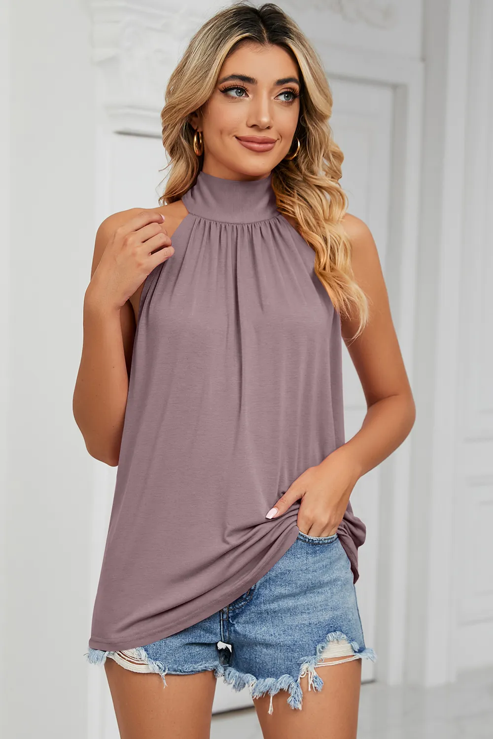 Tied Grecian Neck Tank, image 20