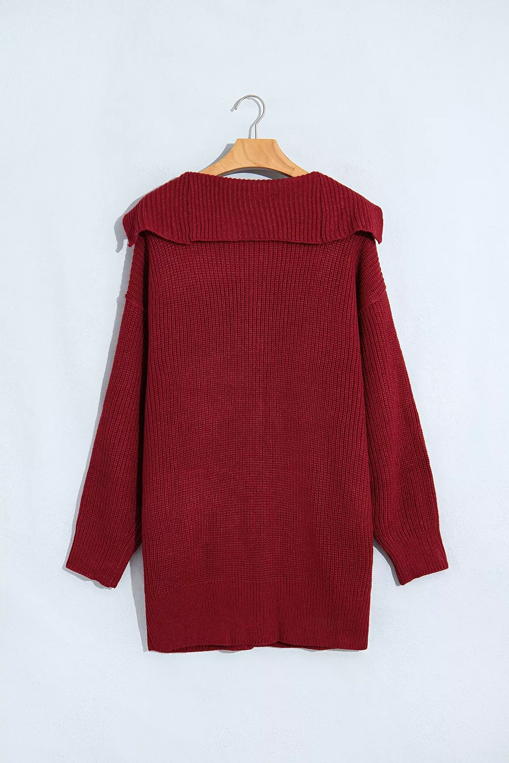 Solid Color Knit Oversized Button Front Sweater Cardigan, image 5