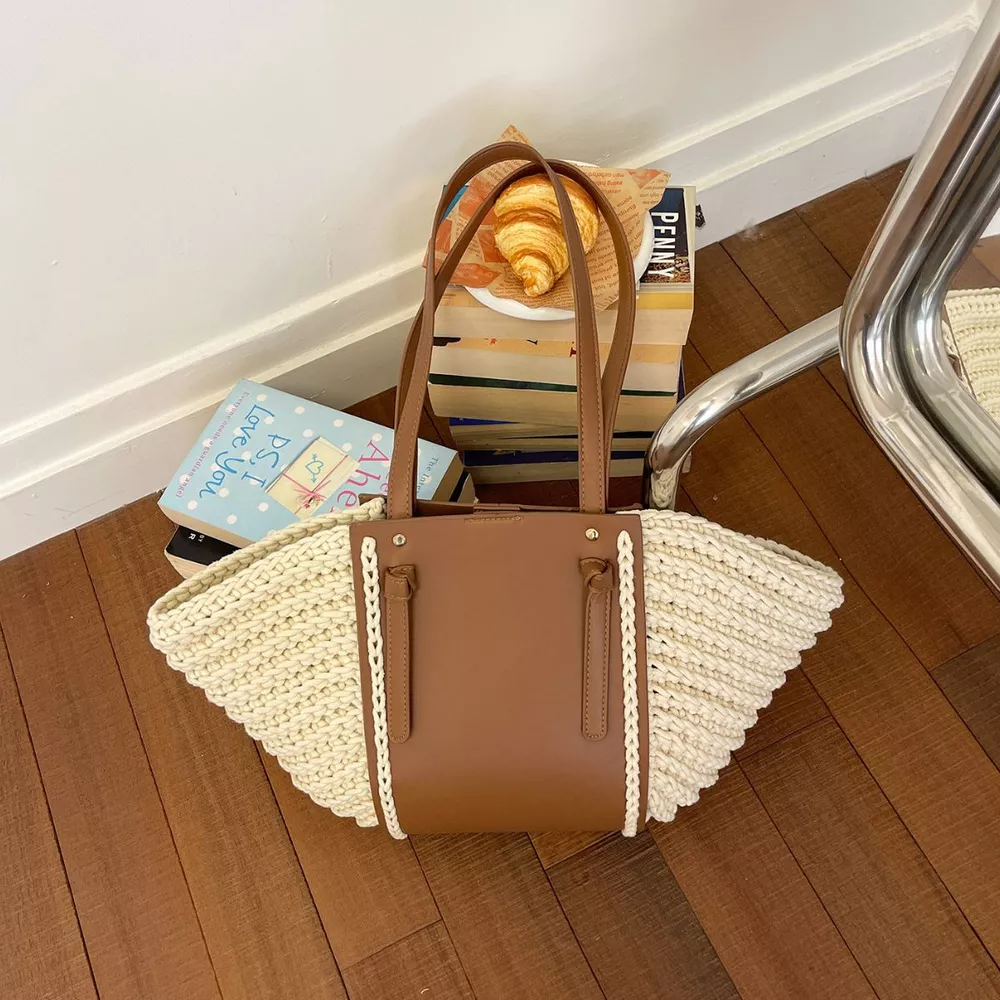 Straw Woven Shoulder Bag, image 7