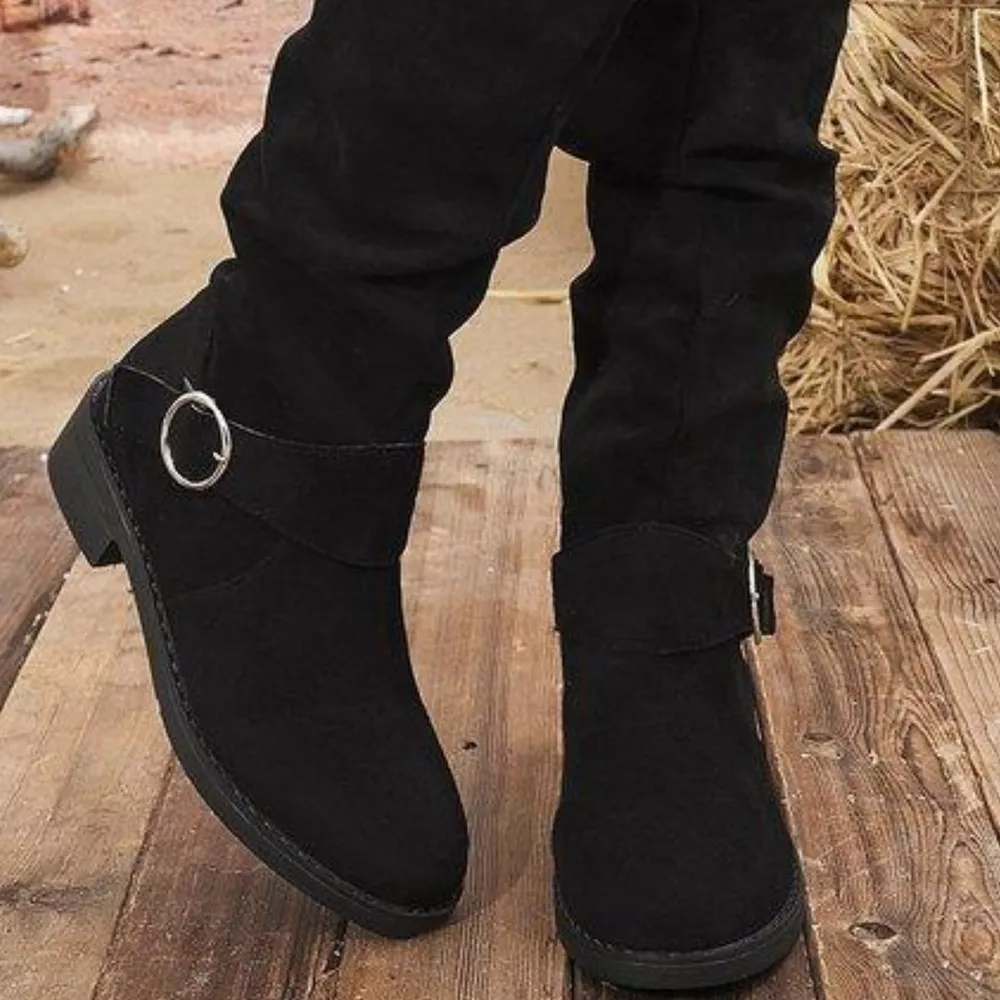 Point Toe Block Heels Slouch Boots, image 3