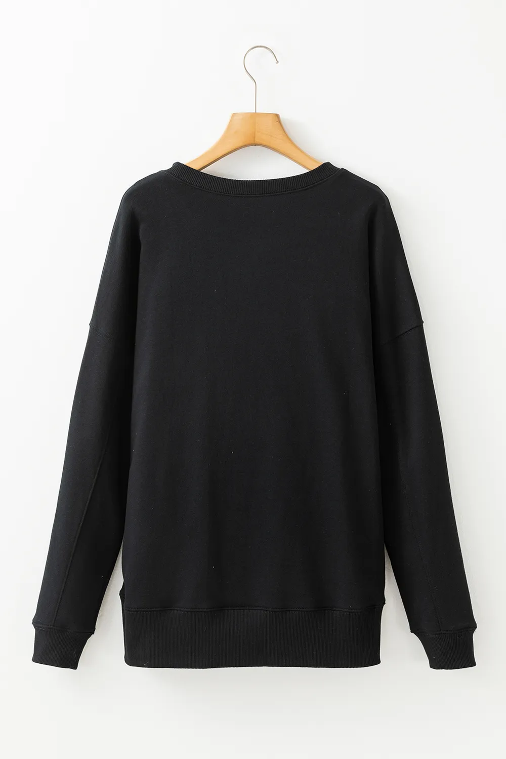 Solid Color Round Neck Long Sleeve Sweatshirt, image 23