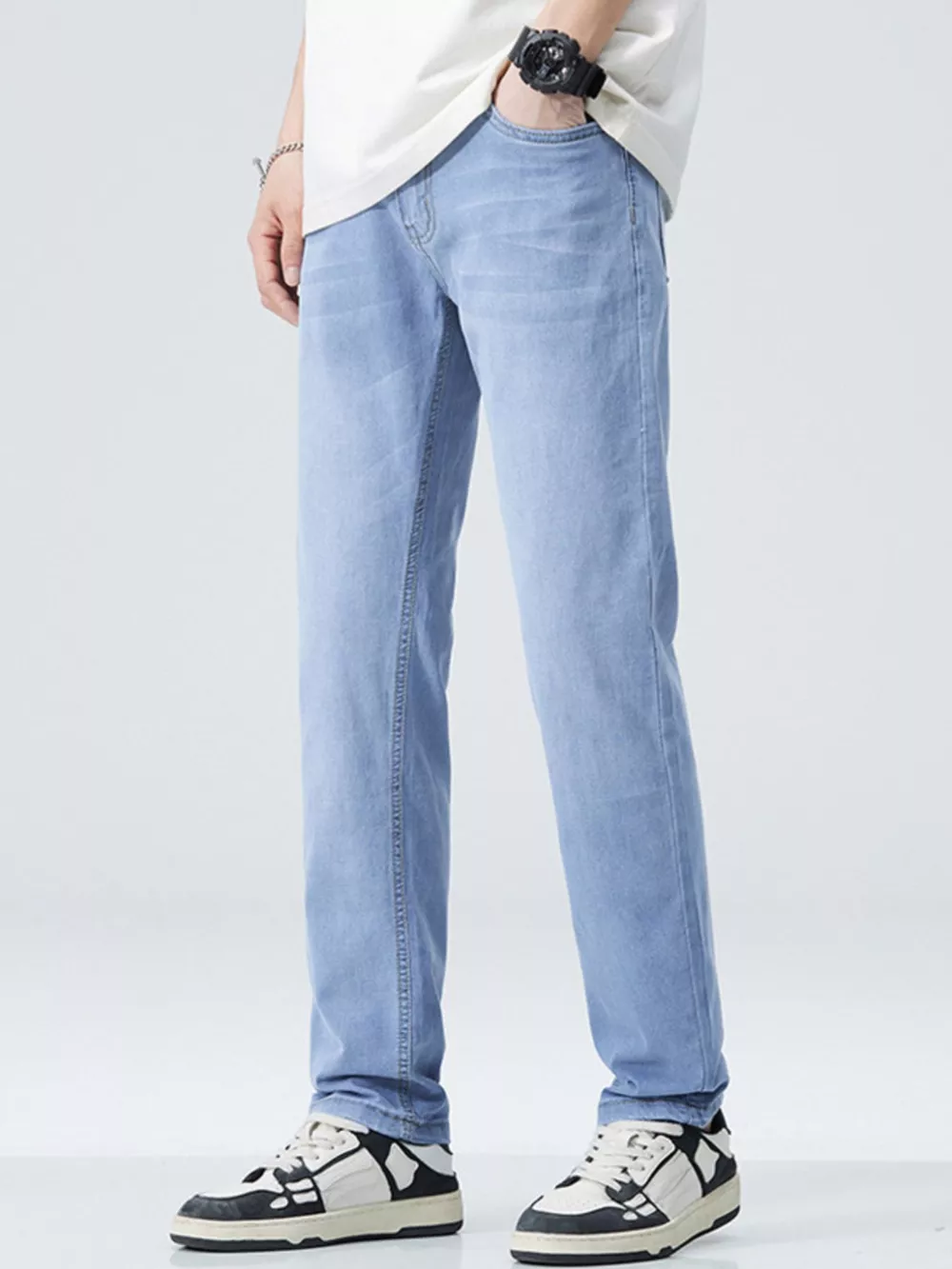 Men's Classic Straight Fit Jeans, image 3