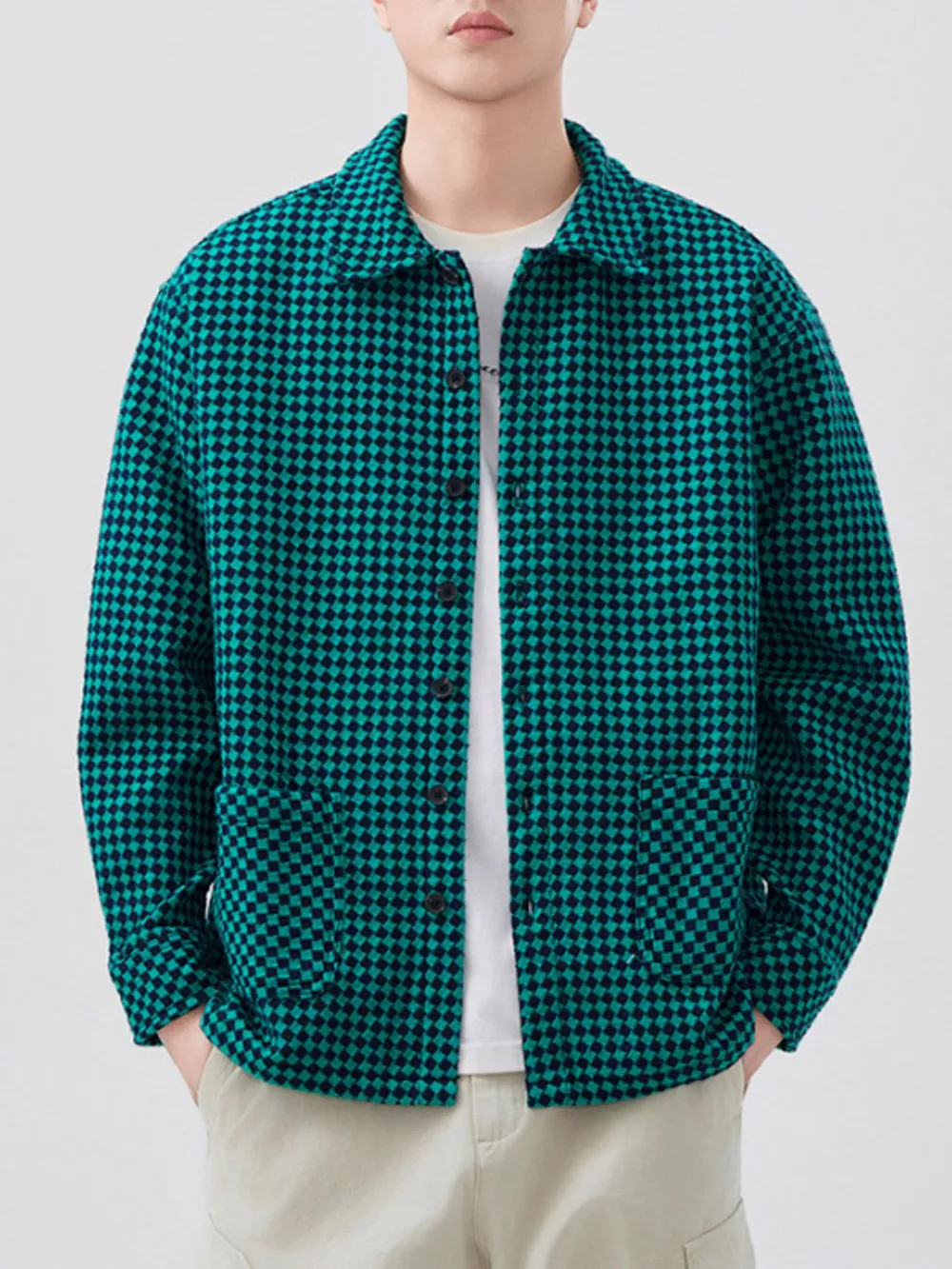 Men's Plus Size Button Up Long Sleeve Shirt, image 2