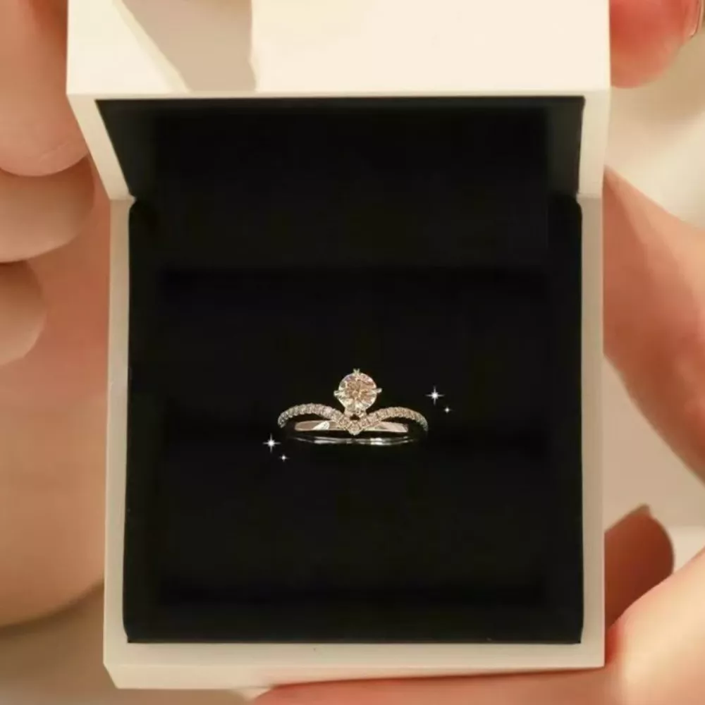 1 Carat 925 Sterling Silver Moissanite Ring, image 4