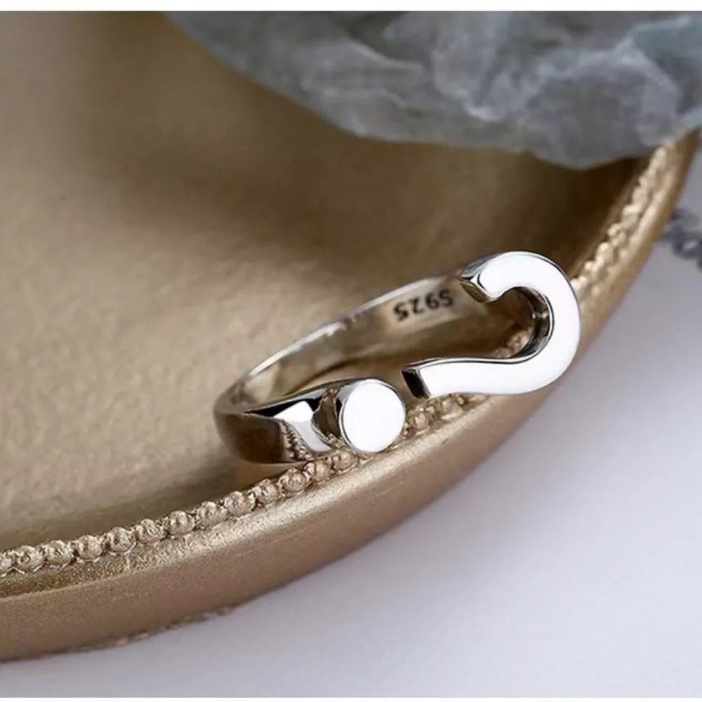Question Mark Adjustable Open Ring, image 4