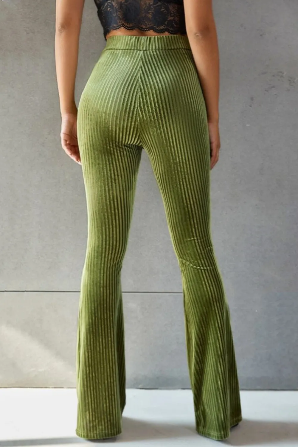 Ribbed High Waist Flare Pants, image 16