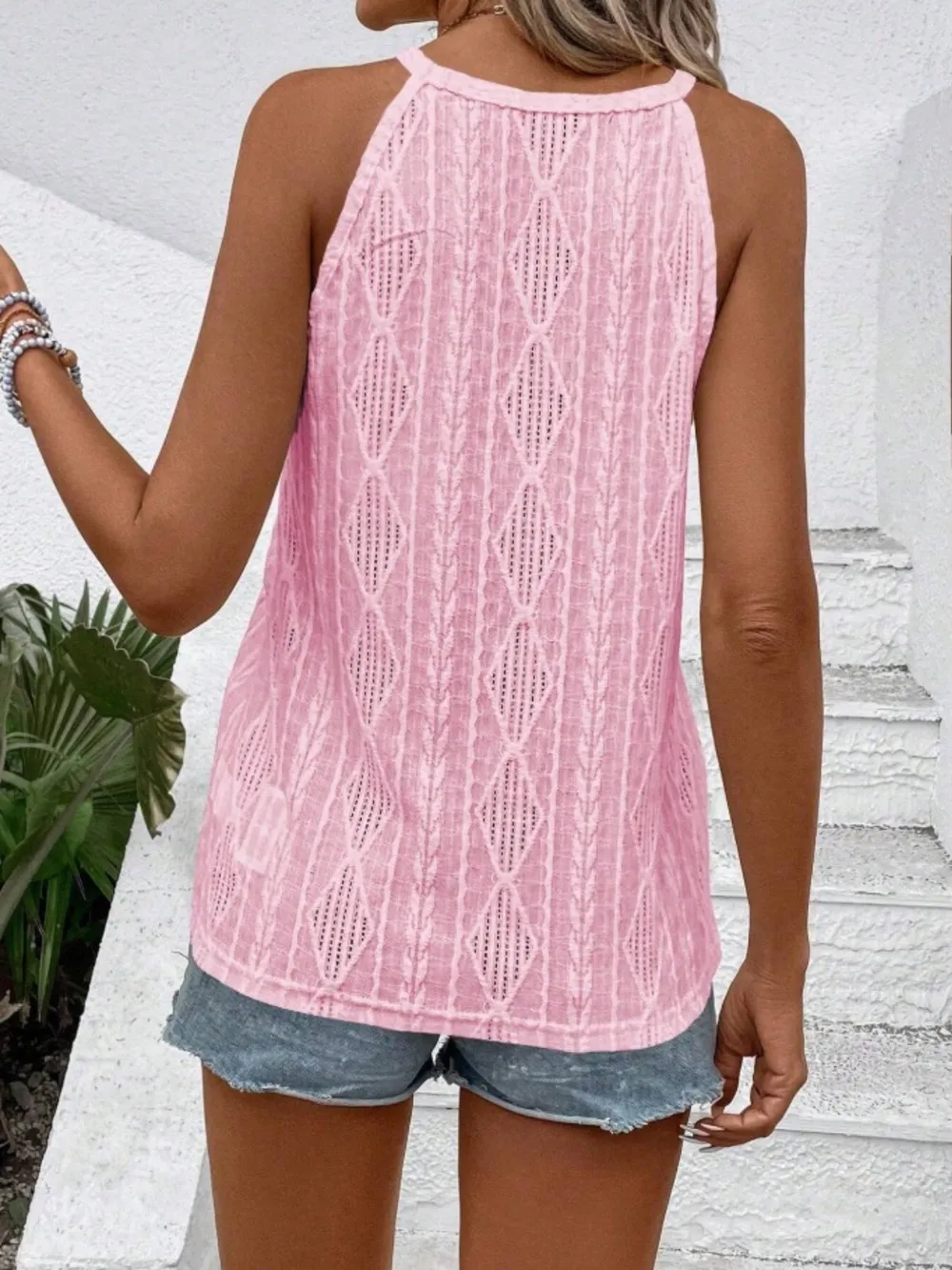 Openwork Grecian Neck Tank, image 14