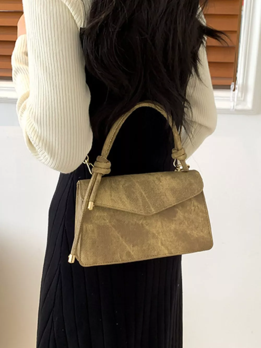 Flap Crossbody Bag with Top Handle, image 3