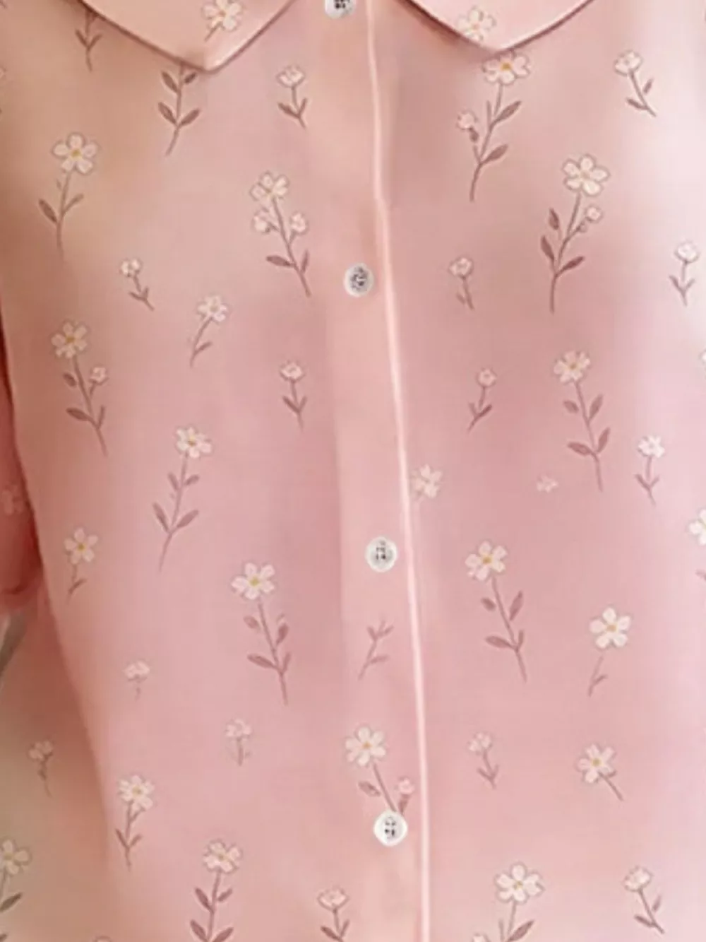 Floral Print Peter Pan Collar Shirt, image 9