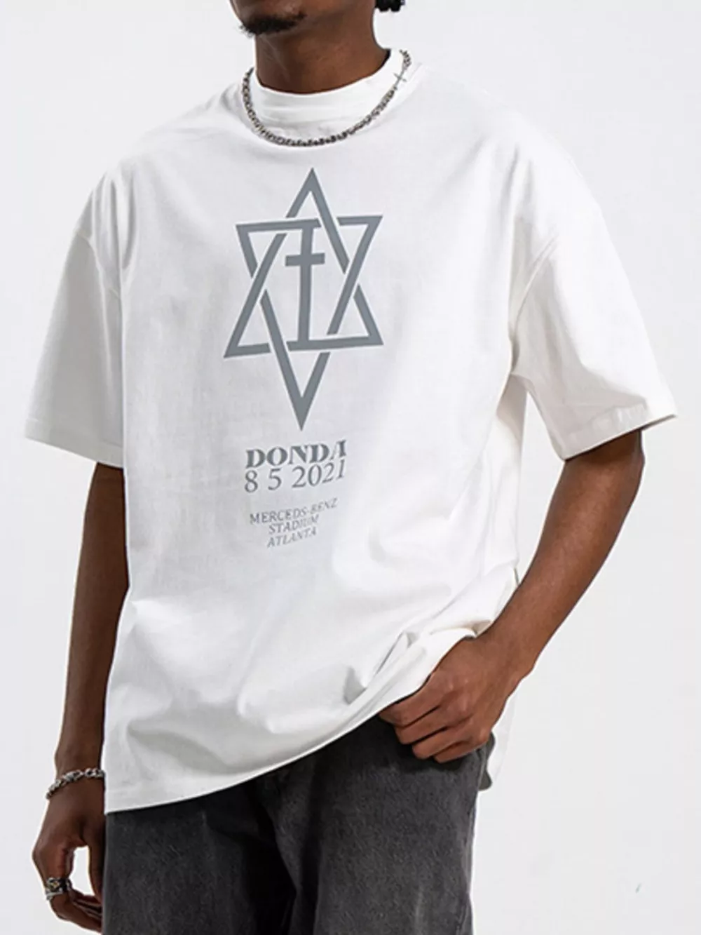 Men's Graphic Round Neck Half Sleeve T-Shirt, image 3
