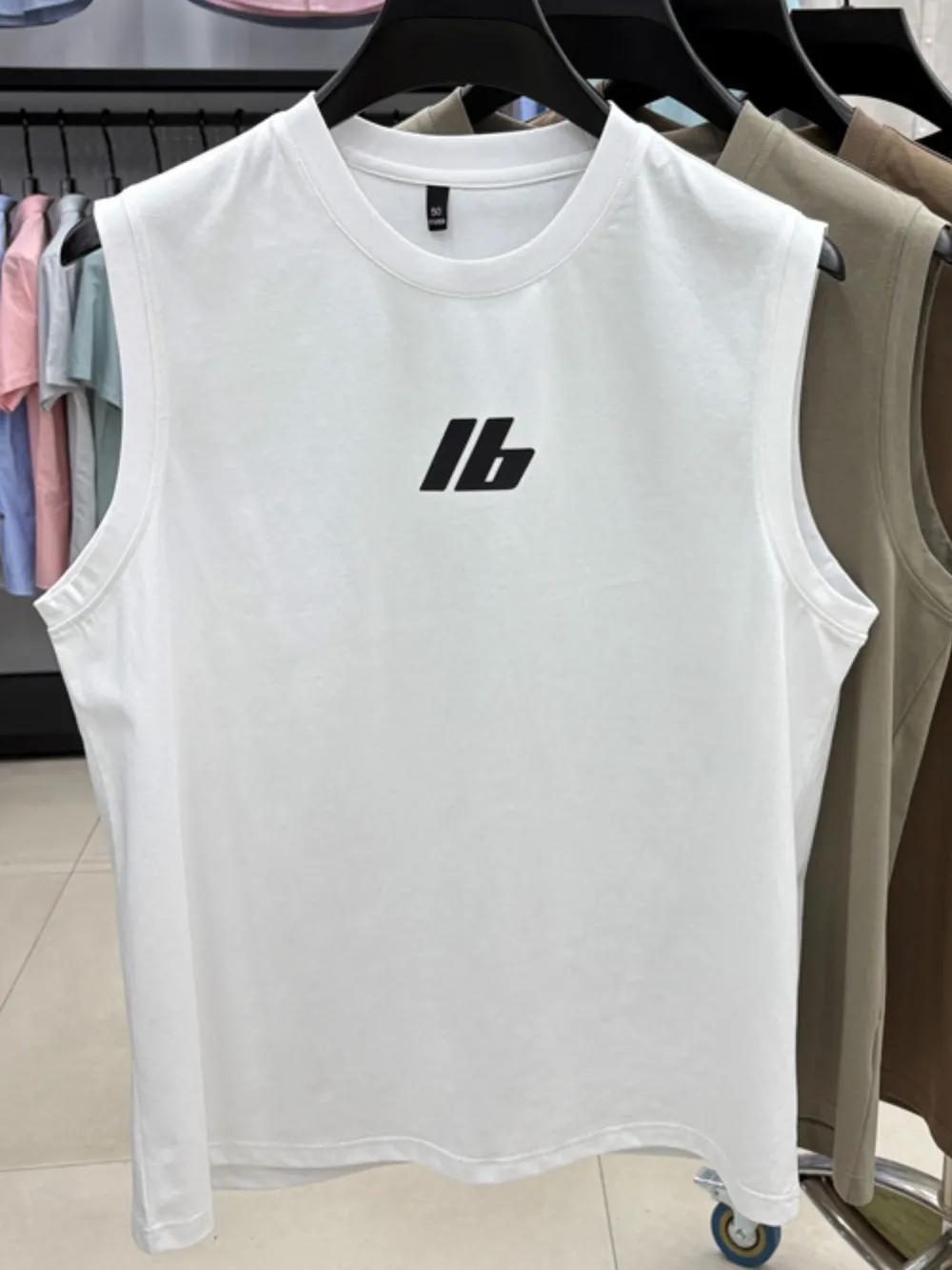 Men's Plus Size Round Neck Tank, image 4