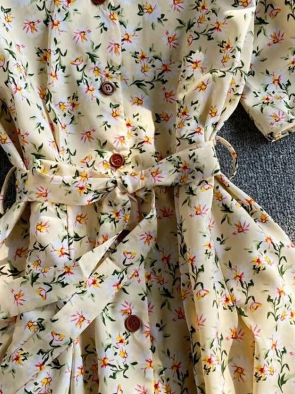 Floral Print V-Neck Midi Dress, image 29