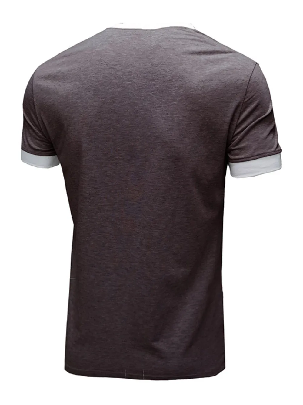 Men's Contrast Trim Henley Top, image 4