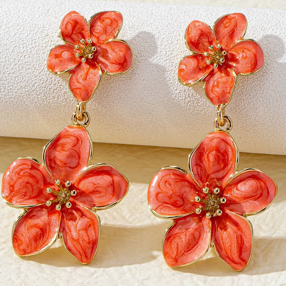 Flower Dangle Earrings, image 2