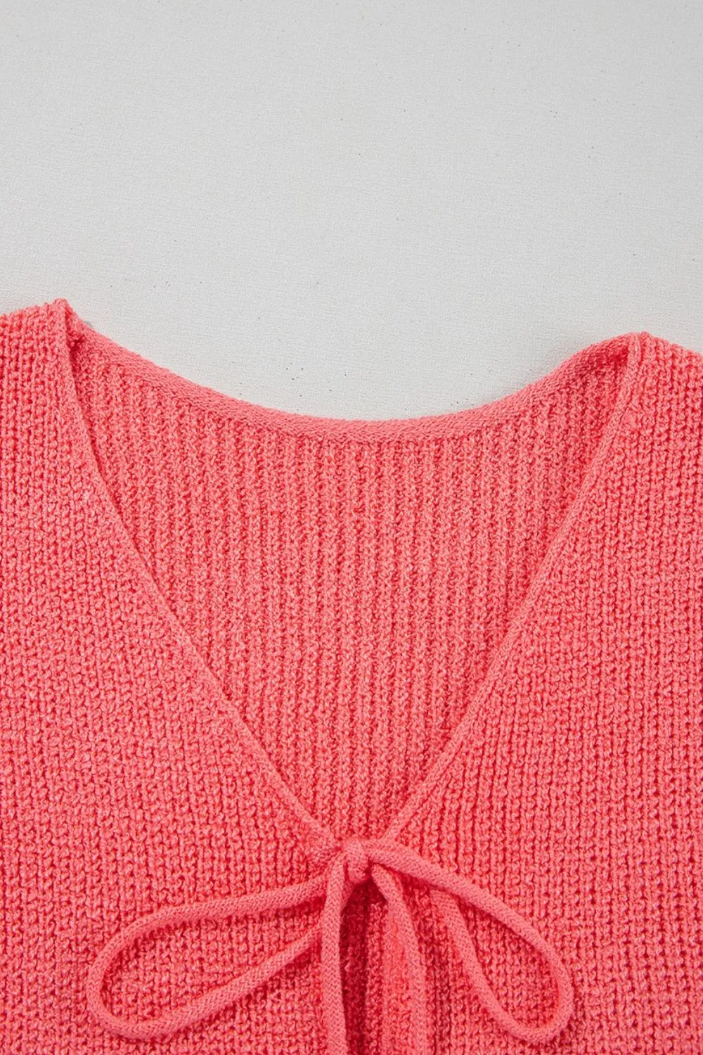 Double Tie V Neck Sweater Vest, image 2