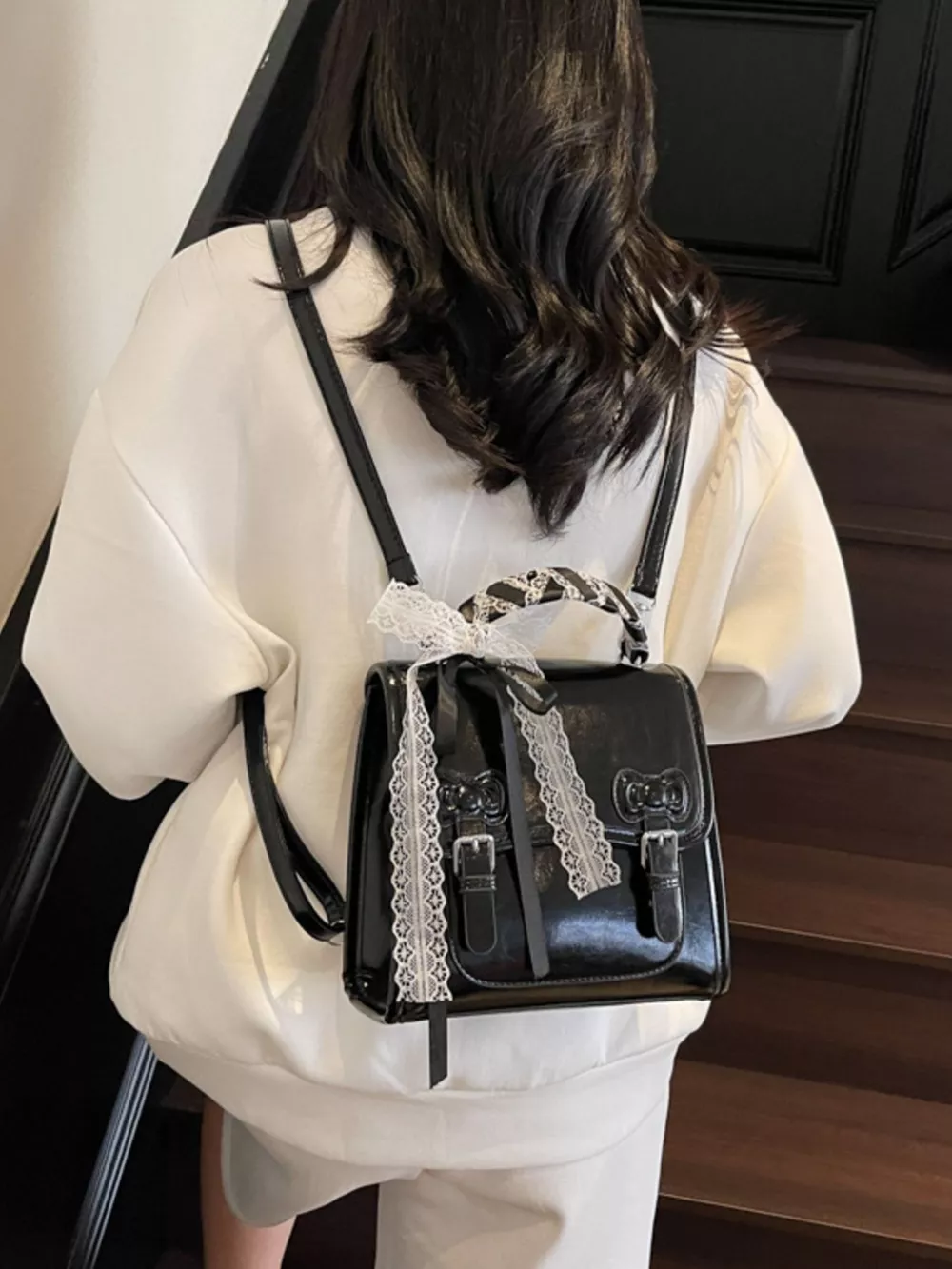 PU Leather Backpack Bag