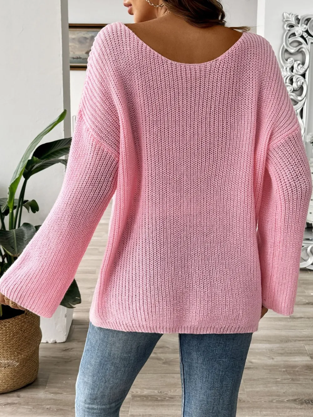 Round Neck Long Sleeve Sweater, image 3