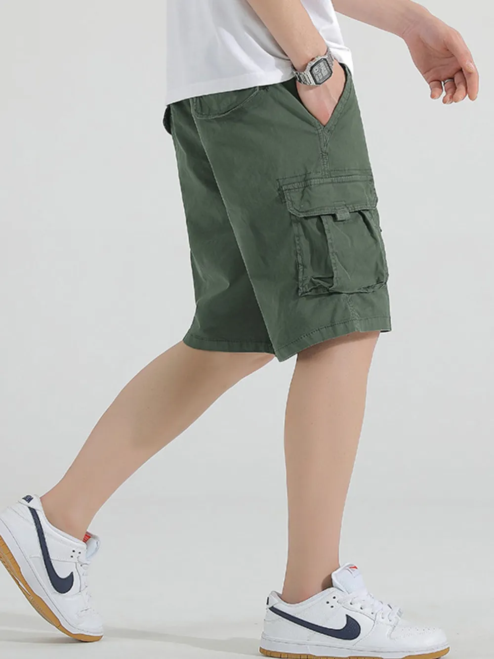 Men's Drawstring Cargo Shorts, image 6