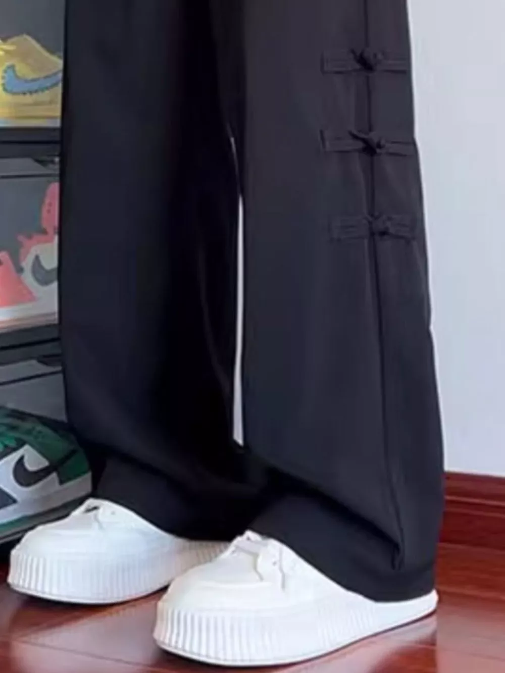 Men's Plus Size Drawstring Wide Leg Pants, image 3