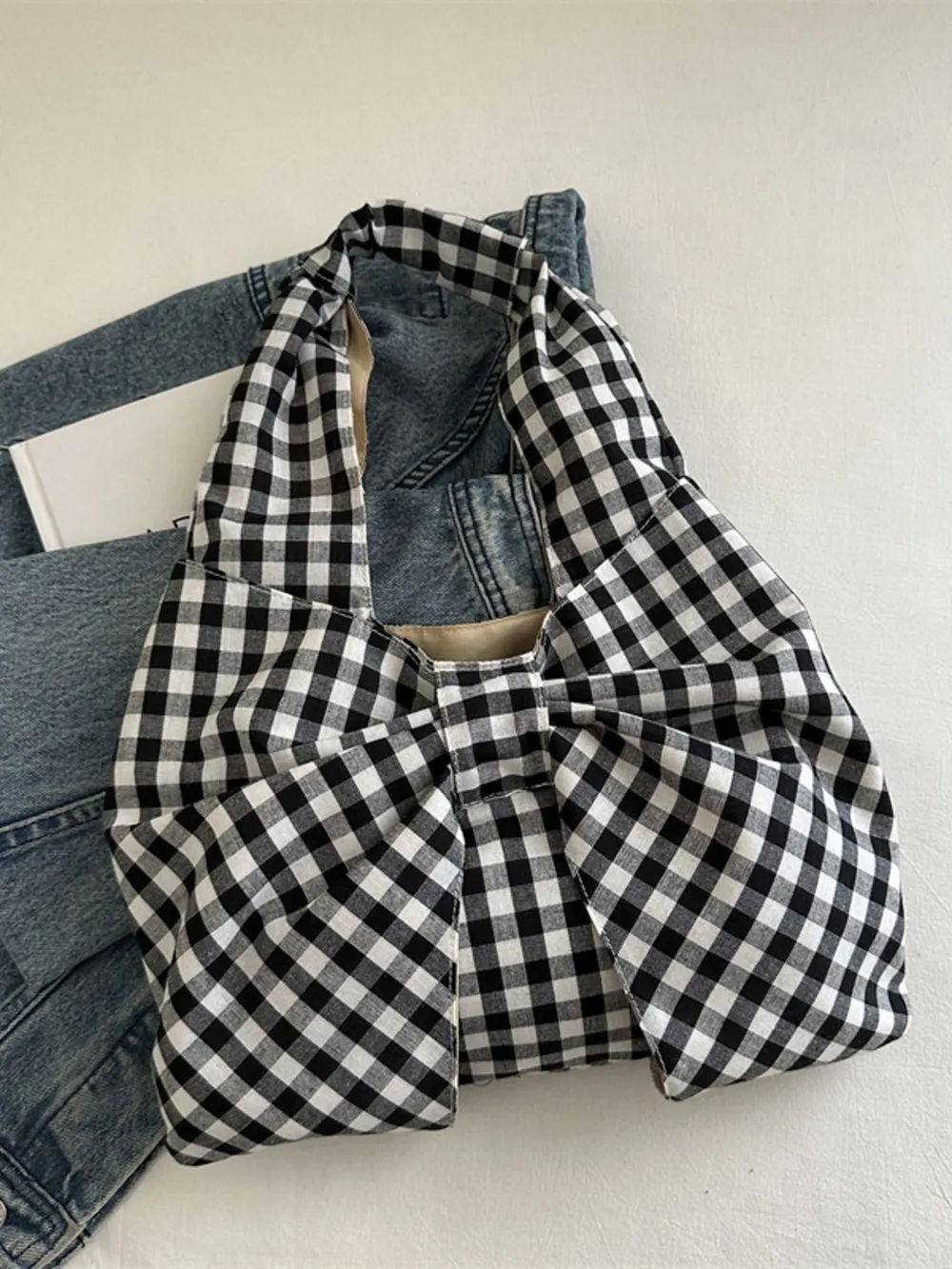 Ruched Bow Shoulder Bag, image 2
