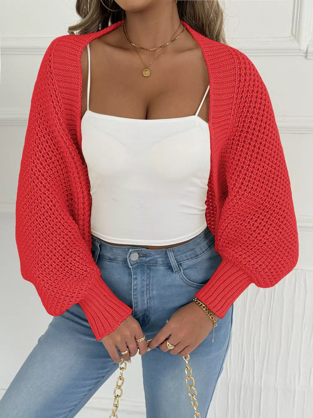 Open Front Batwing Sleeve Cardigan, image 28
