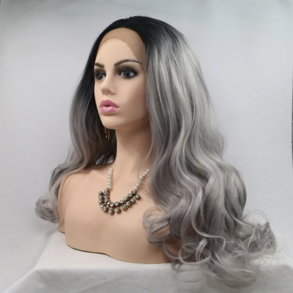 13*3" Lace Front Wigs Synthetic Long Wavy 24" 130% Density, image 4