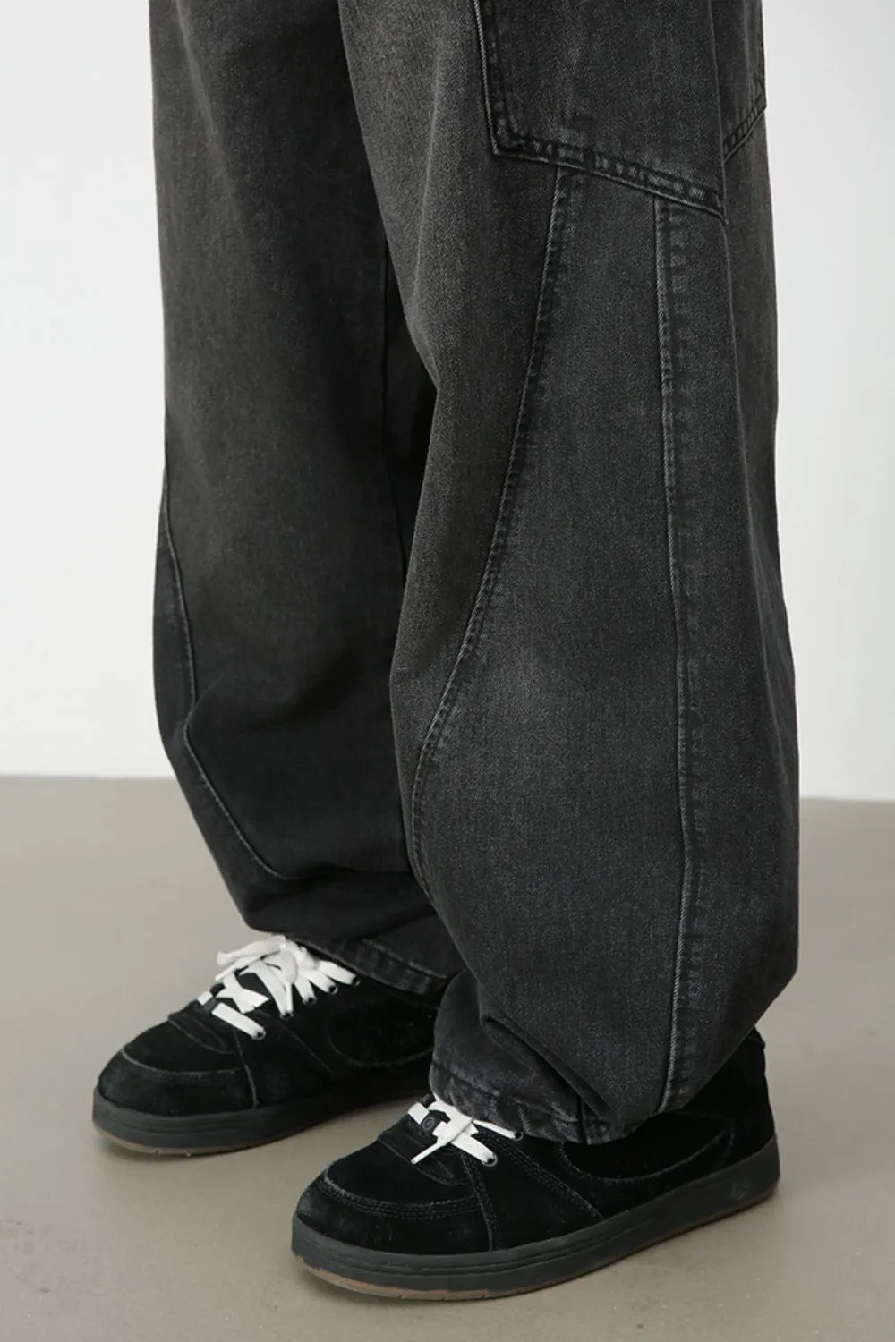 Men's Wide Leg Jeans with Pockets, image 7