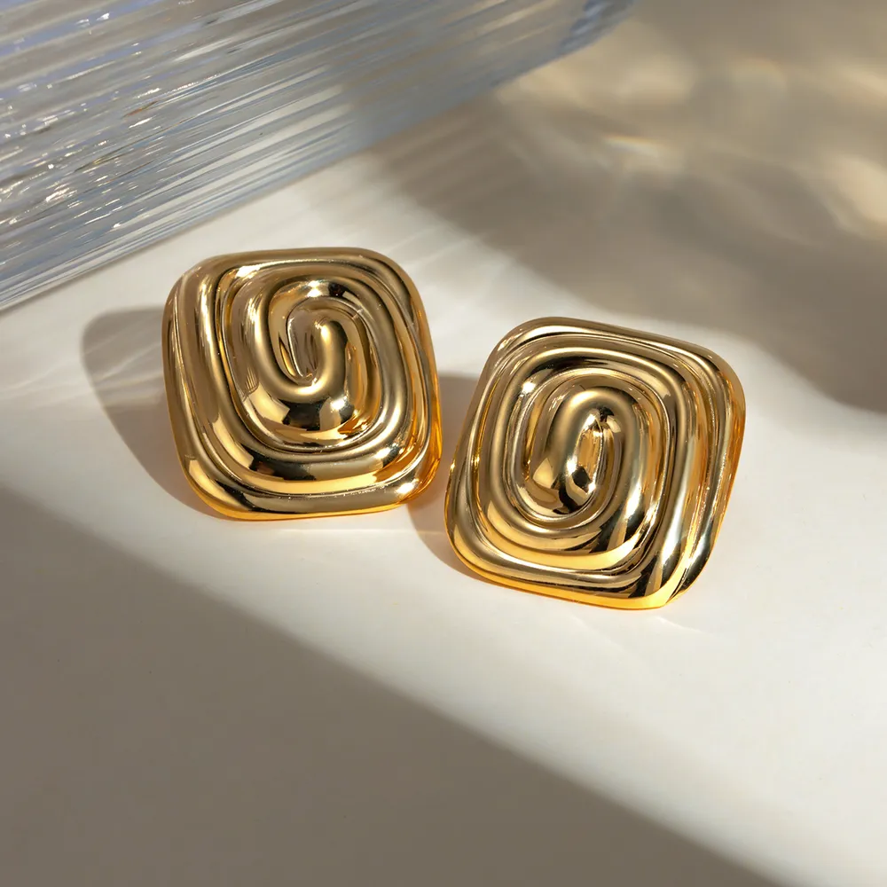 Stainless Steel Stud Earrings, image 3