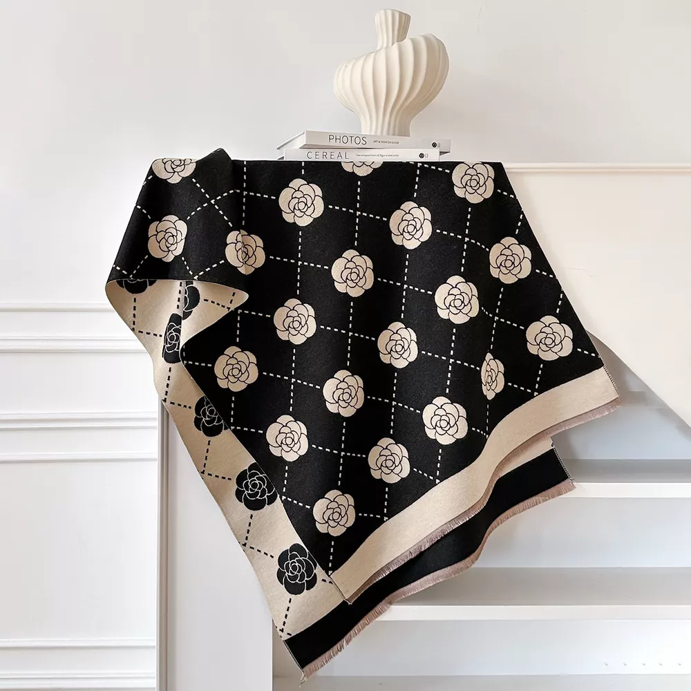 Floral Raw Hem Scaarf, image 4