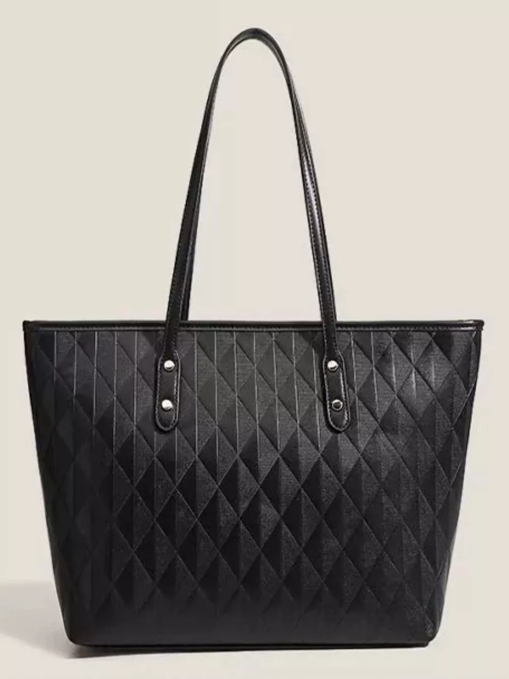 Textured Leather Tote Bag
