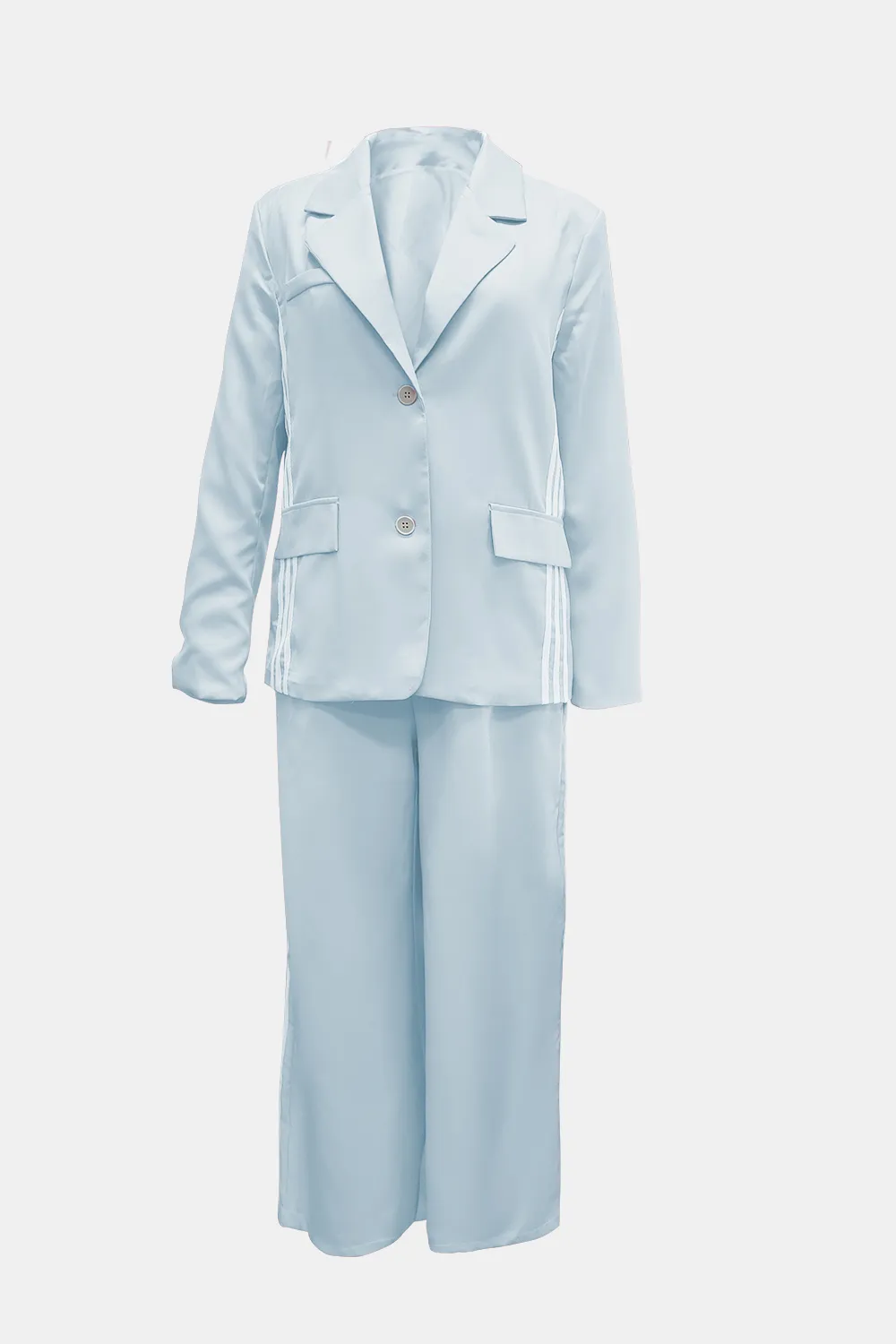 Side Striped Long Sleeve Blazer and Pants Set, image 8