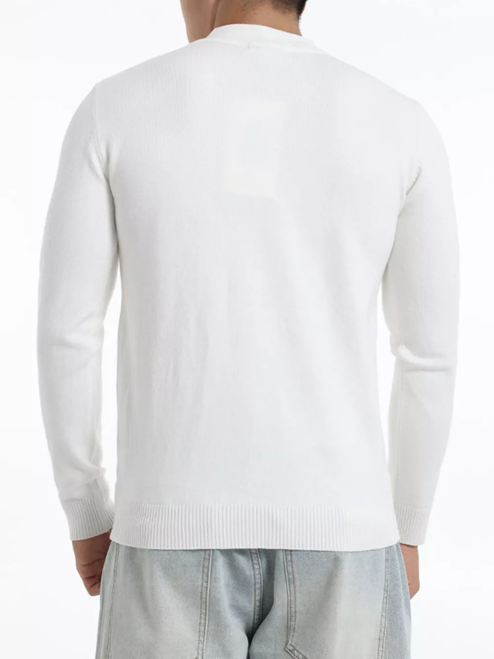 Men's Plus Size Slim-Fit Mock Neck Knit Top, image 9