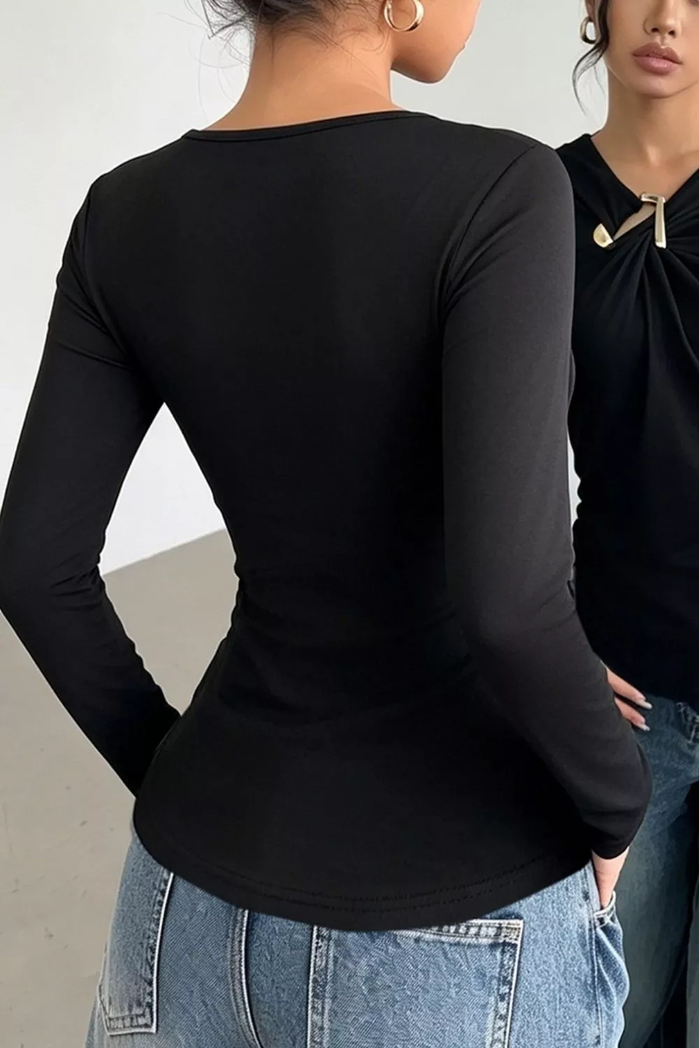 Slim Fit Long Sleeve Top, image 7