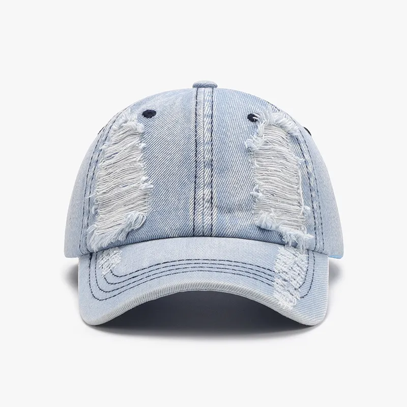 Distressed Cotton Baseball Cap, image 2