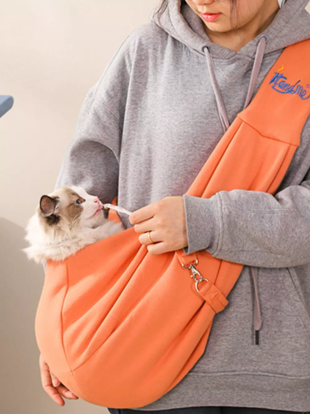 Comfortable Pet Carrier Sling Bag, image 5
