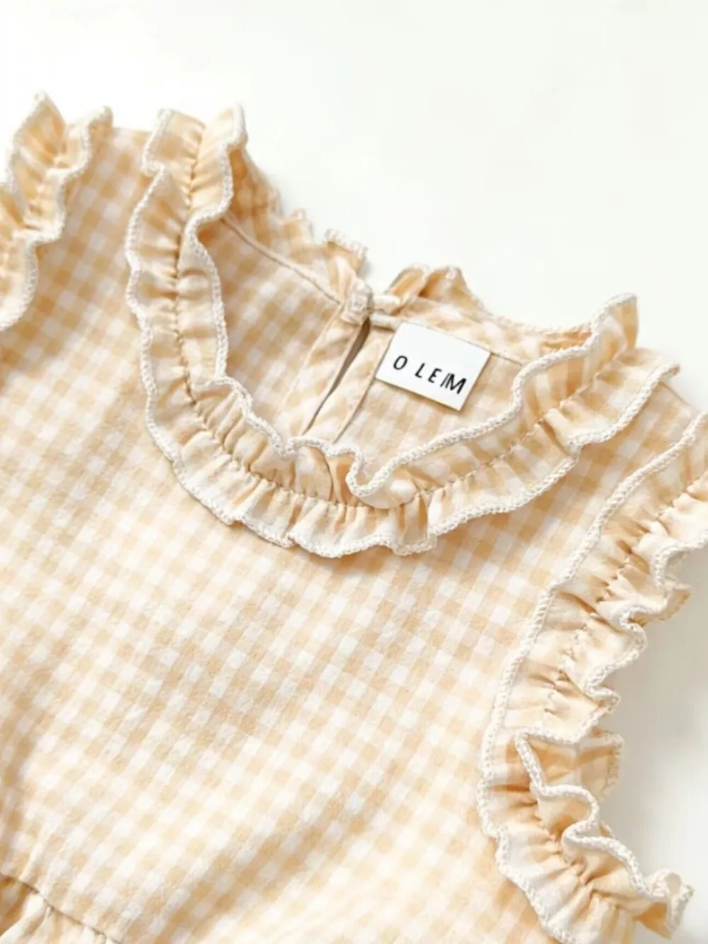 Children's Gingham Ruffle Trim Tank Top & Shorts Set, image 16