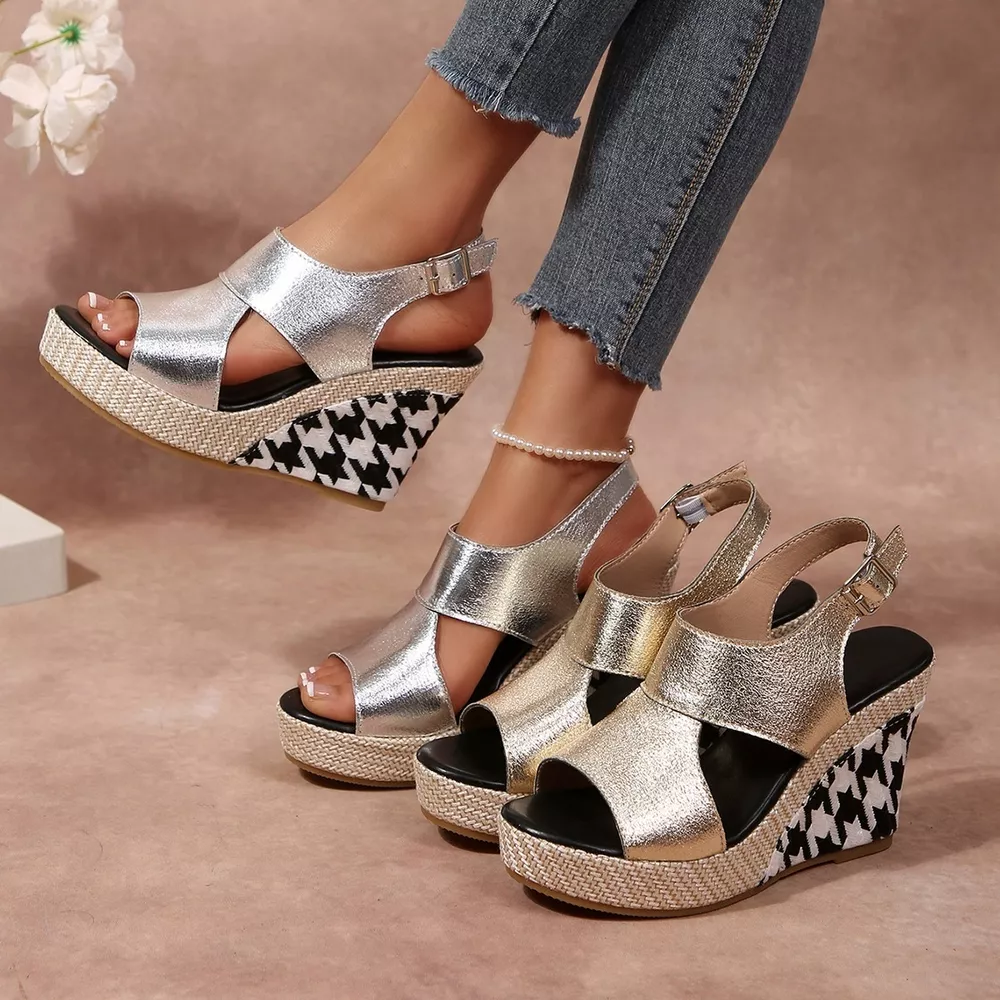 Open Toe Wedge Sandals, image 2