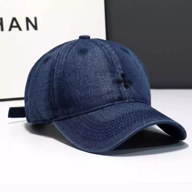 Denim Embroidered Baseball Cap, image 3